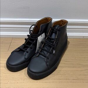 Zara faux leather high top sneaker